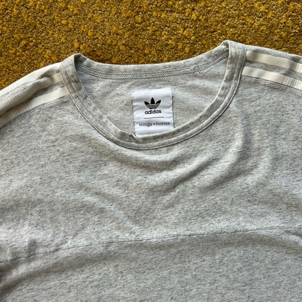 Adidas & Horns and Wings Collaboration Gray Men's T Shirt